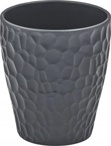 Kerámia kaspóvédő geometrikus mintás Devon sötétszürke h:15 cm