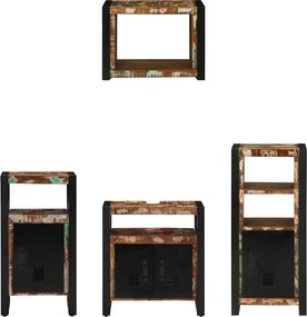 Fürdőszoba bútor szett 4 pcs Szilárd Újrahasznosított Fa
