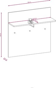 Előszoba bútor szett Wotan tölgy / fehér színkombinációban – SANTO