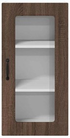 Fali konyhaszekrény ajtóval Barna Tölgy 40 x 31 x 80 cm Faanyag
