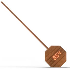 Sötétbarna LED asztali lámpa cseresznyefa dekorral (magasság 39,5 cm) Octagon One – Gingko