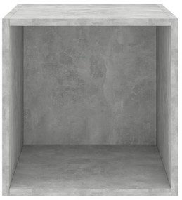 2 db betonszürke szerelt fa fali szekrény 37 x 37 x 37 cm