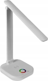 LED RGBW dimmelhető asztali lámpa vezeték nélküli töltéssel, 7W LED/5V USB, fehér