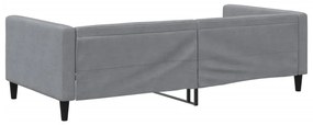 világosszürke szövet kanapéágy keret 100 x 200 cm