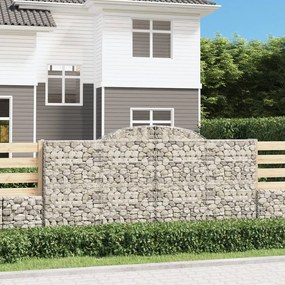 7 db íves horganyzott vas gabion kosár 300x50x140/160 cm