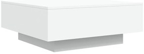 Fehér dohányzóasztal LED-lámpákkal 80 x 80 x 31 cm