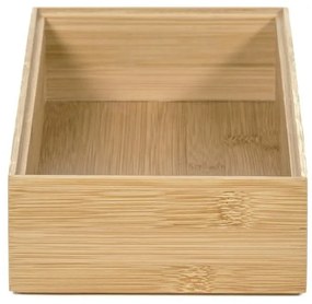 Szervező tömörítő bambusz doboz, 30 x 15 x 6,35 cm, natúr fa