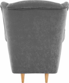 Füles fotel, szürke, CHARLOT