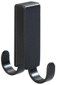 Fekete függő öntapadós fém fürdőszobai kiegészítő szett Classic – Wenko