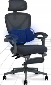 Ergonomikus irodai szĂ©k OC4B fekete, 135°-os dönthetĆsĂ©ggel, fekete