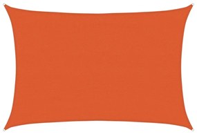 narancssárga négyszögletű HDPE napvitorla 160 g/m² 4x5 m