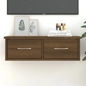 barna tölgy színű szerelt fa faliszekrény 60 x 26 x 18,5 cm
