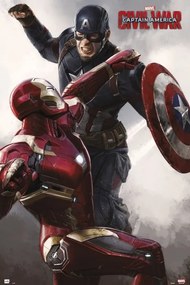 Plakát Amerika Kapitány: Polgárháború - Cap VS Iron Man