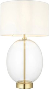 Endon glamour modern asztali lámpa kelda oval fehér sárgaréz átlátszó end99292