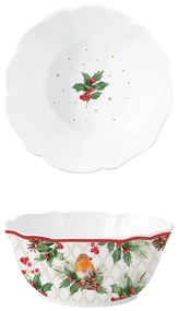 Karácsonyi porcelán kerek tál Christmas Berries