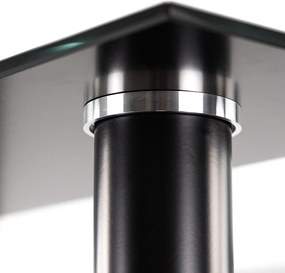 Riona 120 cm szögletes üveg étkezőasztal fekete