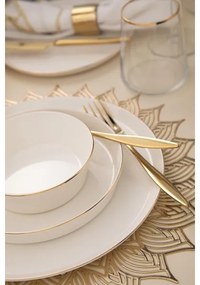26 darabos porcelán étkészlet, fehér/arany