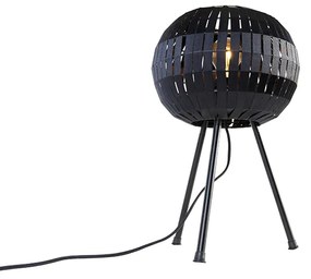 Modern állványos asztali lámpa fekete - Zoë