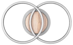 Fekete-barna LED szabályozható mennyezeti lámpa 28x46 cm Giro – Trio