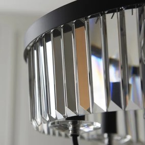 Endon 100711 - CHESTERFIELD láncra függesztett csillár 6xE14/6W/230V, Ø 55 cm, fekete