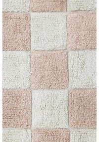 Világos rózsaszín-krémszínű mosható kézi szövésű pamut szőnyeg 120x160 cm Kitchen Tiles Rose – Lorena Canals