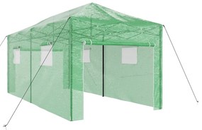 Összecsukható Üvegház – Zöld, 580 x 290 x 315 cm, Acél