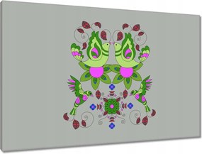 Vászonkép 90x60 Zöld madarak Horgász