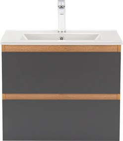 Vario Forte 60 alsó szekrény mosdóval tölgy-antracit
