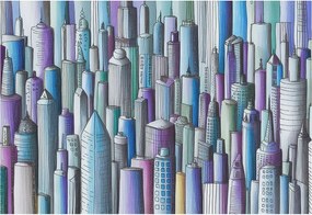 Fotótapéta Flizelin Dekoratív Hálószoba Városi felhőkarcolók 152x104