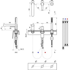 Ravak X070142 - PURI 3-lyukú kádcsaptelep, fényes króm
