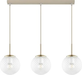 Brilagi - Kábeles függőlámpa STELLA 3xE27/60W/230V bézs/arany