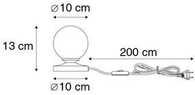 Modern asztali lámpa fekete füstüveggel - Athén