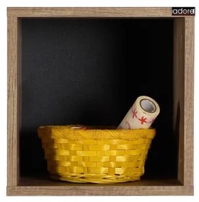 Fali polc 33x33 cm barna