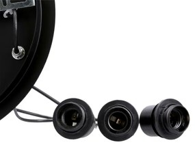 Csillár zsinóron SPIEGA 3xE27/60W/230V arany/fekete