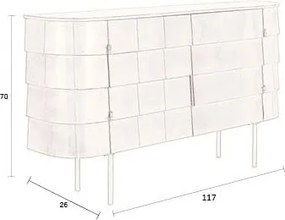 Aranyszínű fém komód 117x70x26 cm Hanna – Dutchbone
