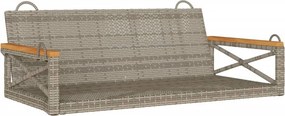 vidaXL szürke polyrattan hintapad 109 x 62 x 40 cm
