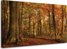 Vászonkép Pasztell stílus Fák Erdő Ősz 100x60 cm