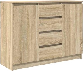 vidaXL sonoma tölgy szerelt fa tálalószekrény fiókos 100,5x35x76 cm