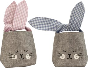 Naturo anyagzsák nyúl formájú, 14x14 cm - több változat Termék színe: Rózsaszín