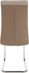 Étkezőszék, bézs/króm, SALOMA NEW