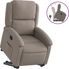 vidaXL tópszínű szövet felállást segítő dönthető fotel