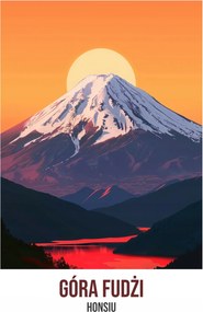 Poszter 64x90cm Fudzsi-hegy, Honsú