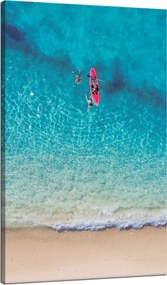 Vászonkép Kajak Tengerpart Emberek Pihenés 70x120 cm Ideális ajándék