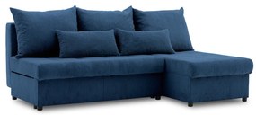 Venezia sarokkanapé, kordbársony, univerzális oldal, bonell töltet, kék