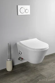 Sanovit AVVA fali WC - BEÉPÍTETT bidé funkcióval - rimless - perem nélküli - mély öblítésű