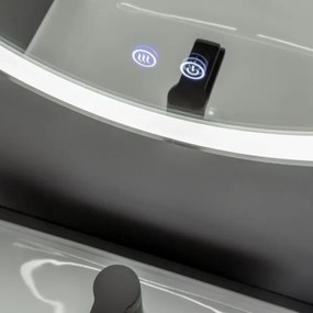 Brilagi-LED dimmelhető, fűthető tükör háttérvilágítással ALU PRO LED/18W/230V Ø60 cm IP44 matt króm