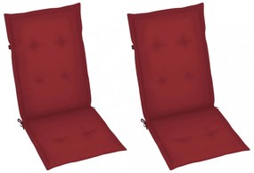 2 db dönthető tömör akácfa kerti szék párnákkal