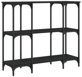 fekete szerelt fa tálalóasztal 102 x 35 x 90 cm