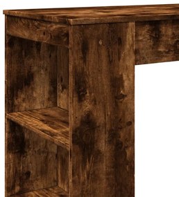 füstös tölgy szerelt fa bárasztal tárolókkal 95 x 47 x 103,5 cm