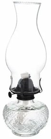 Cursi üveg petróleumlámpa , 13 x 32,5 cm